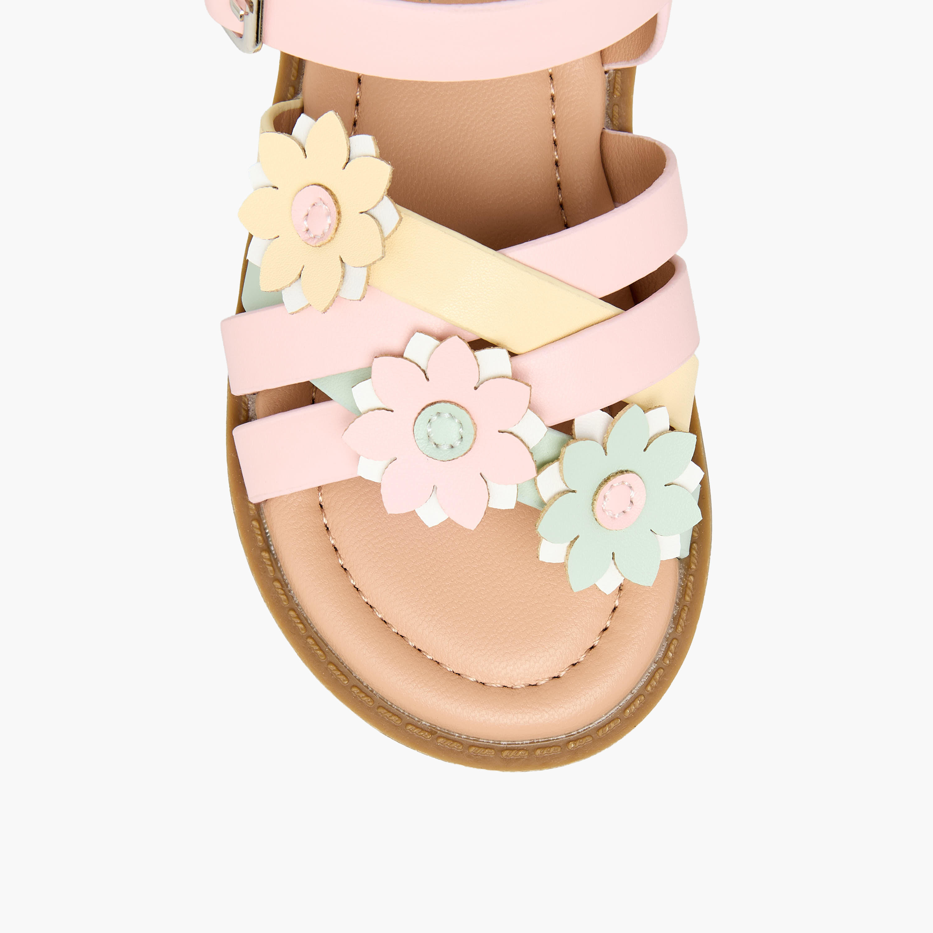 صندل مسطح بشريط إغلاق لاصق للبنات من جونيورز-girls-shoes-sandals-image-3