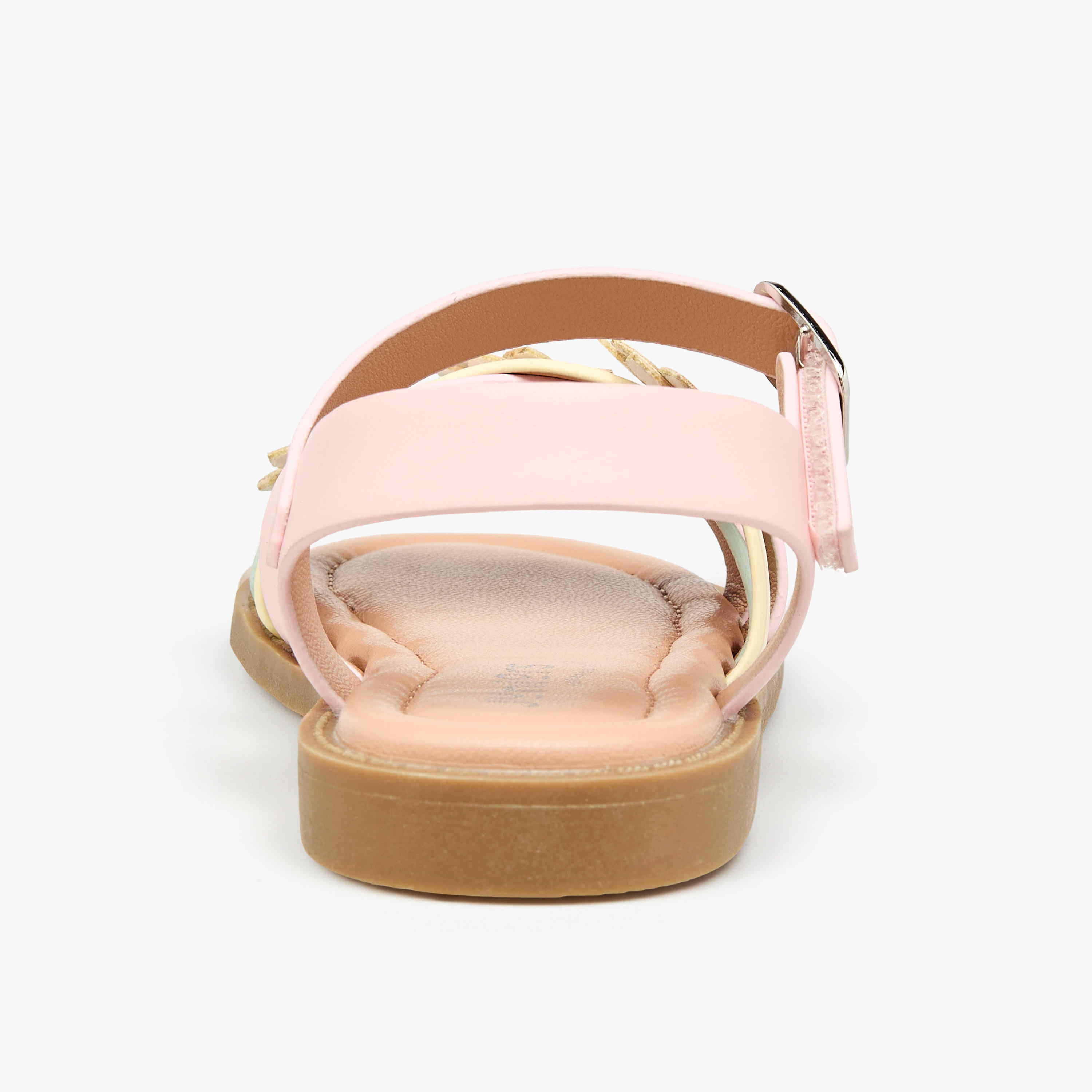 صندل مسطح بشريط إغلاق لاصق للبنات من جونيورز-girls-shoes-sandals-image-4