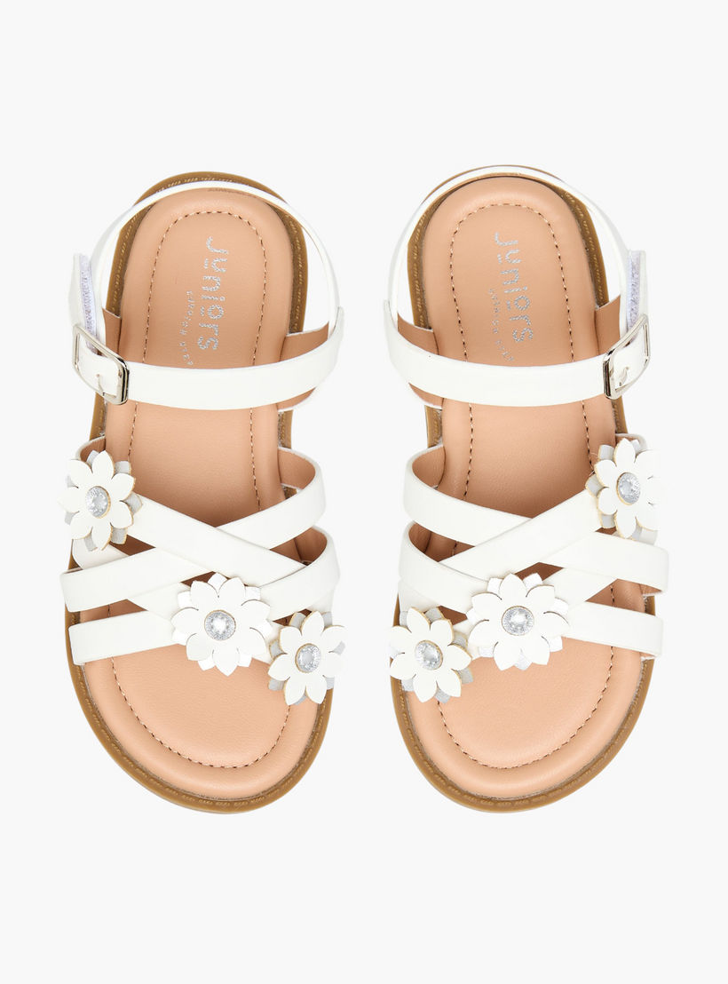 Juniors Girls Hook & Loop Flat Sandals-girls-shoes-sandals-image-1