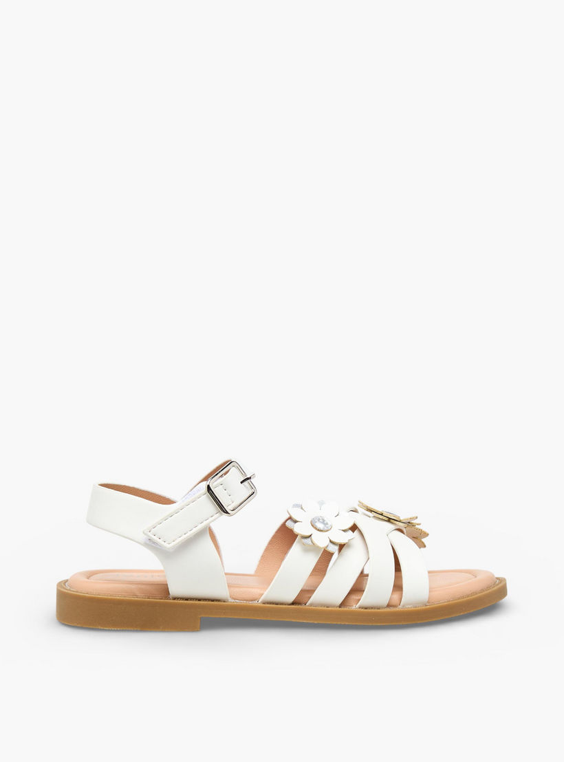 Juniors Girls Hook & Loop Flat Sandals-girls-shoes-sandals-image-2