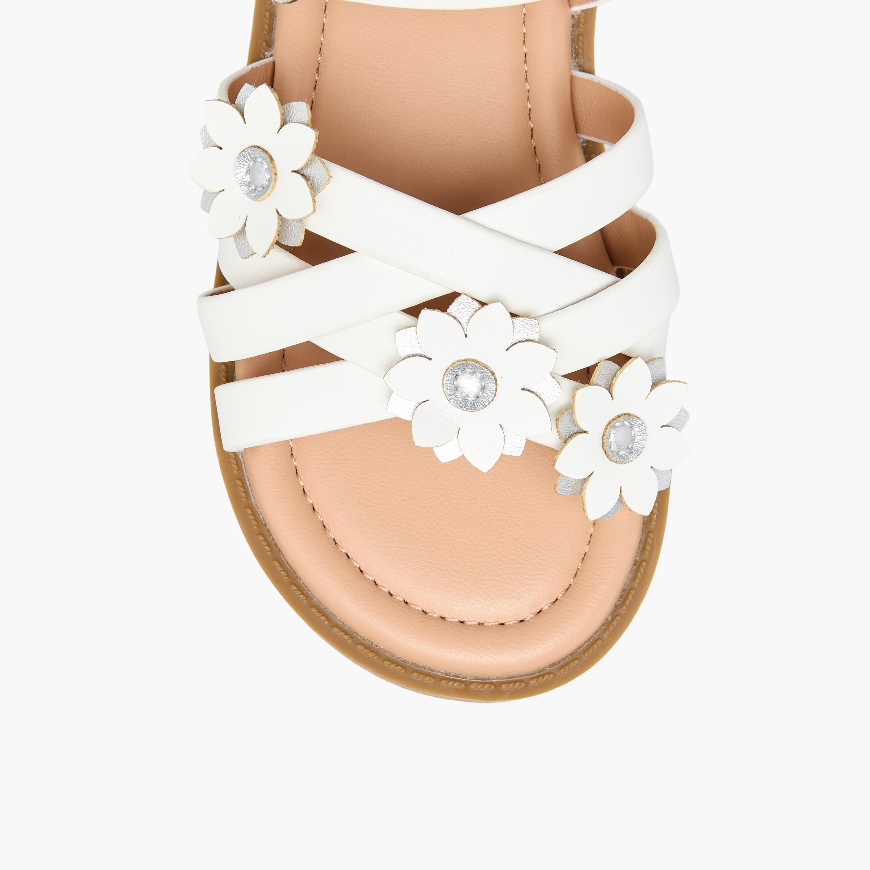 Juniors Girls Hook & Loop Flat Sandals-girls-shoes-sandals-image-3