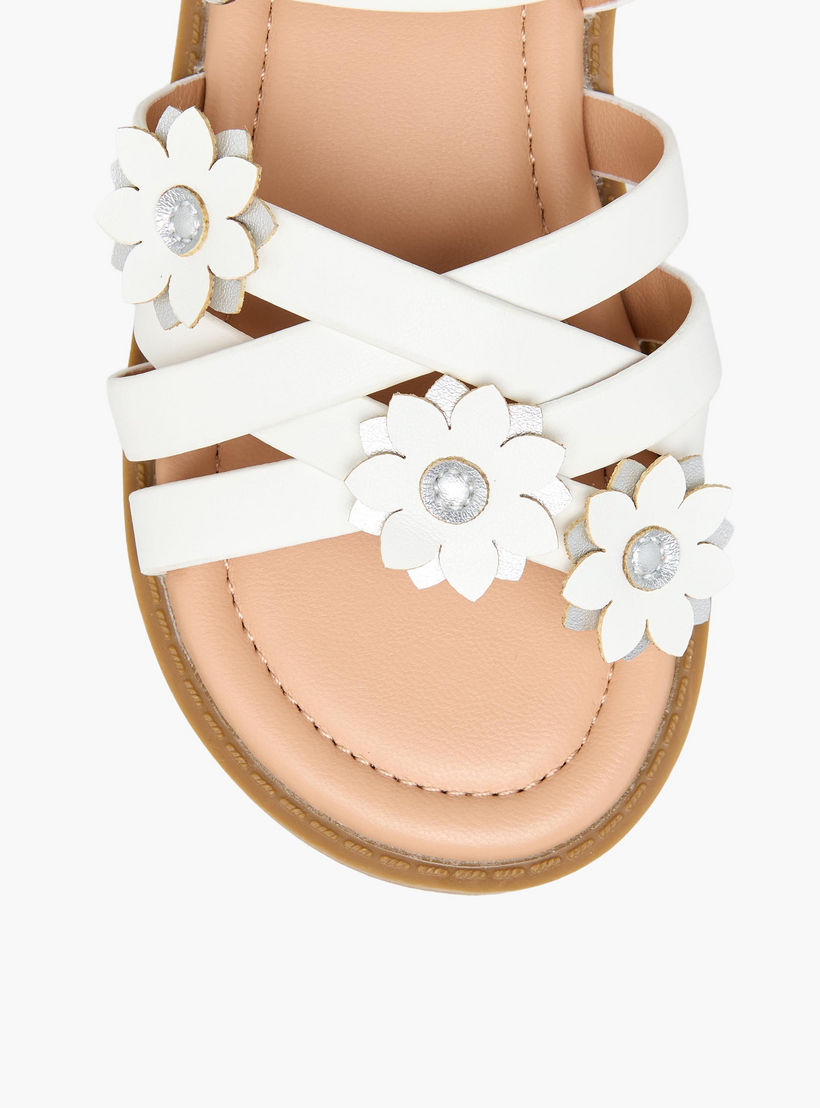 Juniors Girls Hook & Loop Flat Sandals-girls-shoes-sandals-image-3
