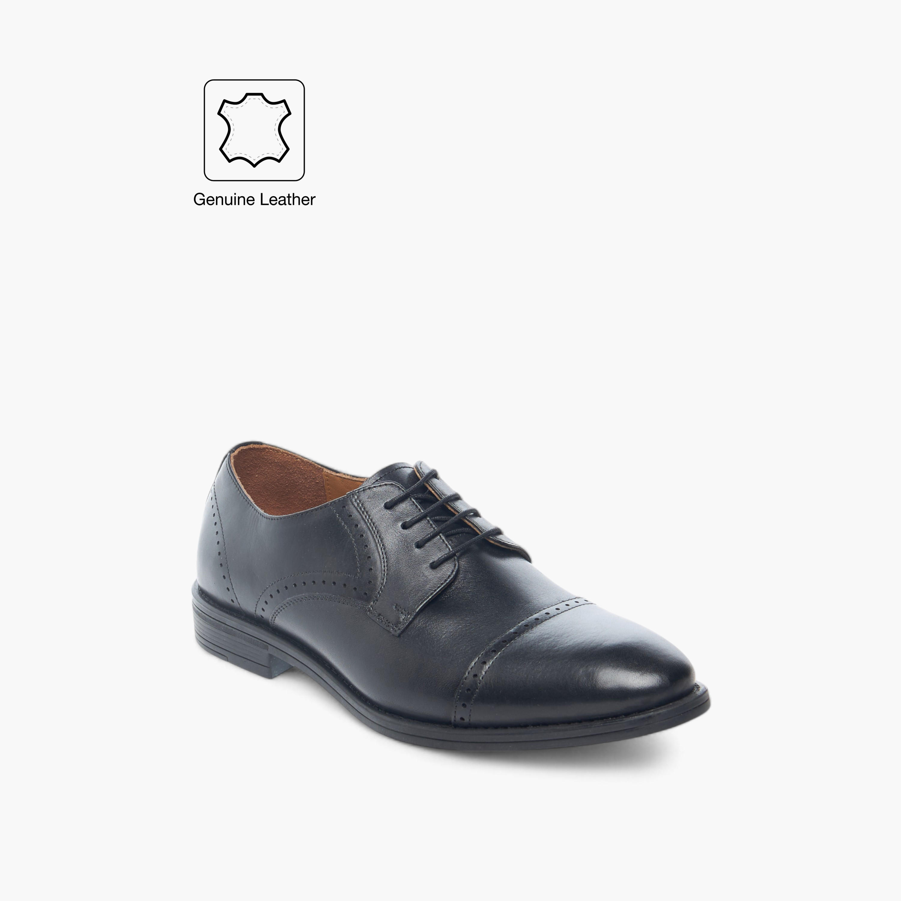 Duchini Men Genuine Leather Lace-Up Derby Shoes-men-shoes-formalshoes-image-2