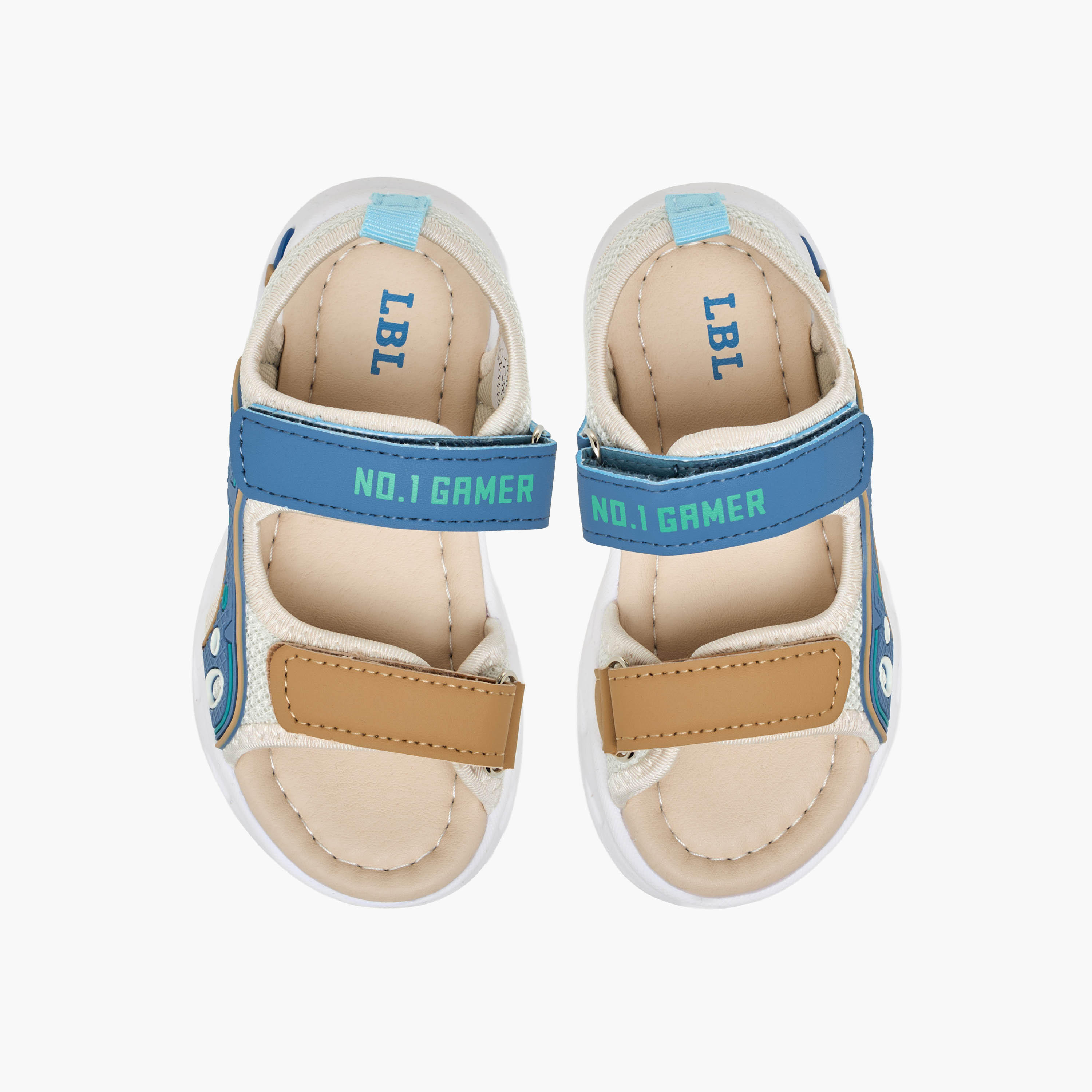 LBL by Shoexpress Boys Printed Hook & Loop Sandals-boys-shoes-sandals-image-1