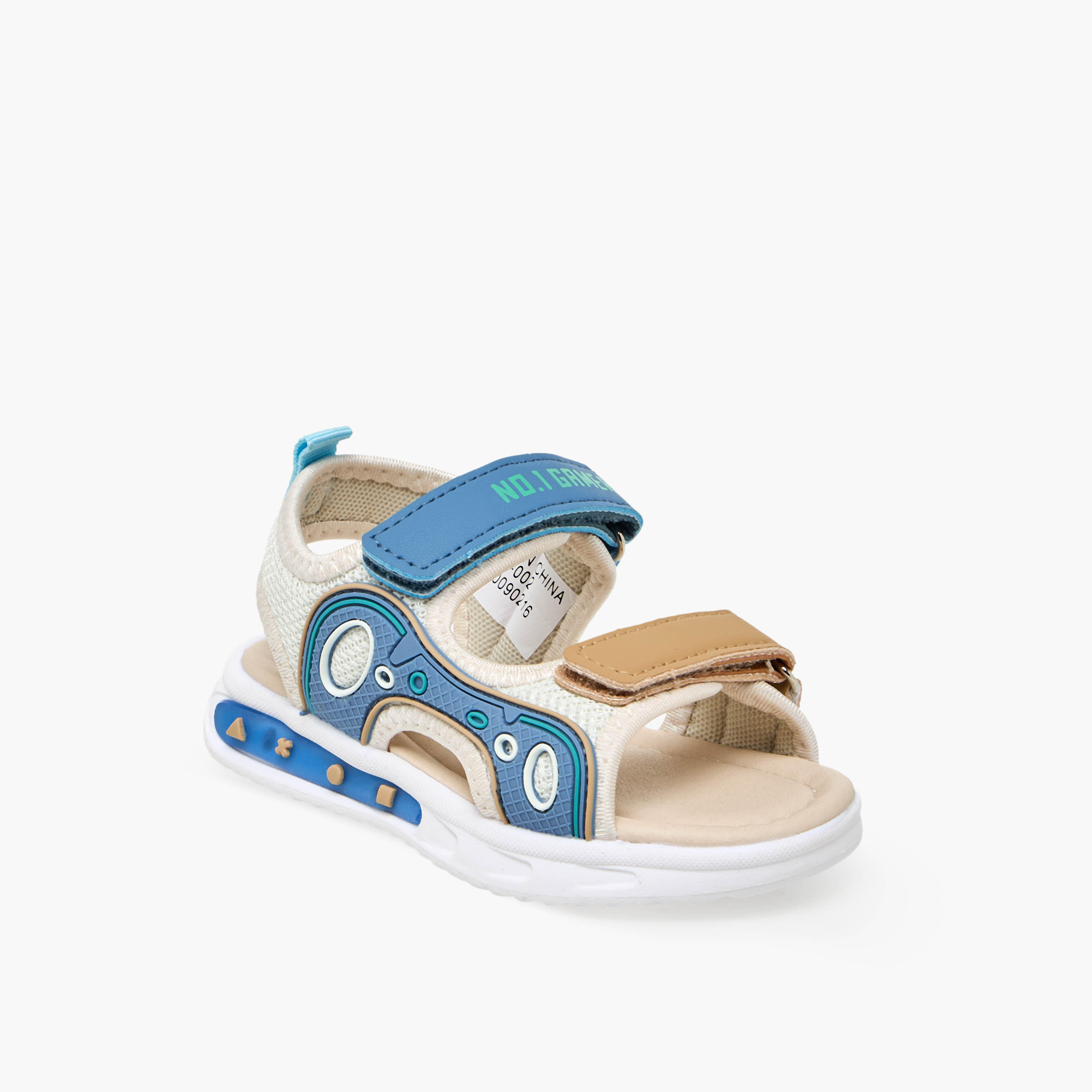 LBL by Shoexpress Boys Printed Hook & Loop Sandals-boys-shoes-sandals-image-2