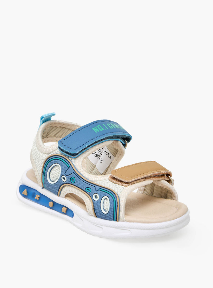 LBL by Shoexpress Boys Printed Hook & Loop Sandals-boys-shoes-sandals-image-2