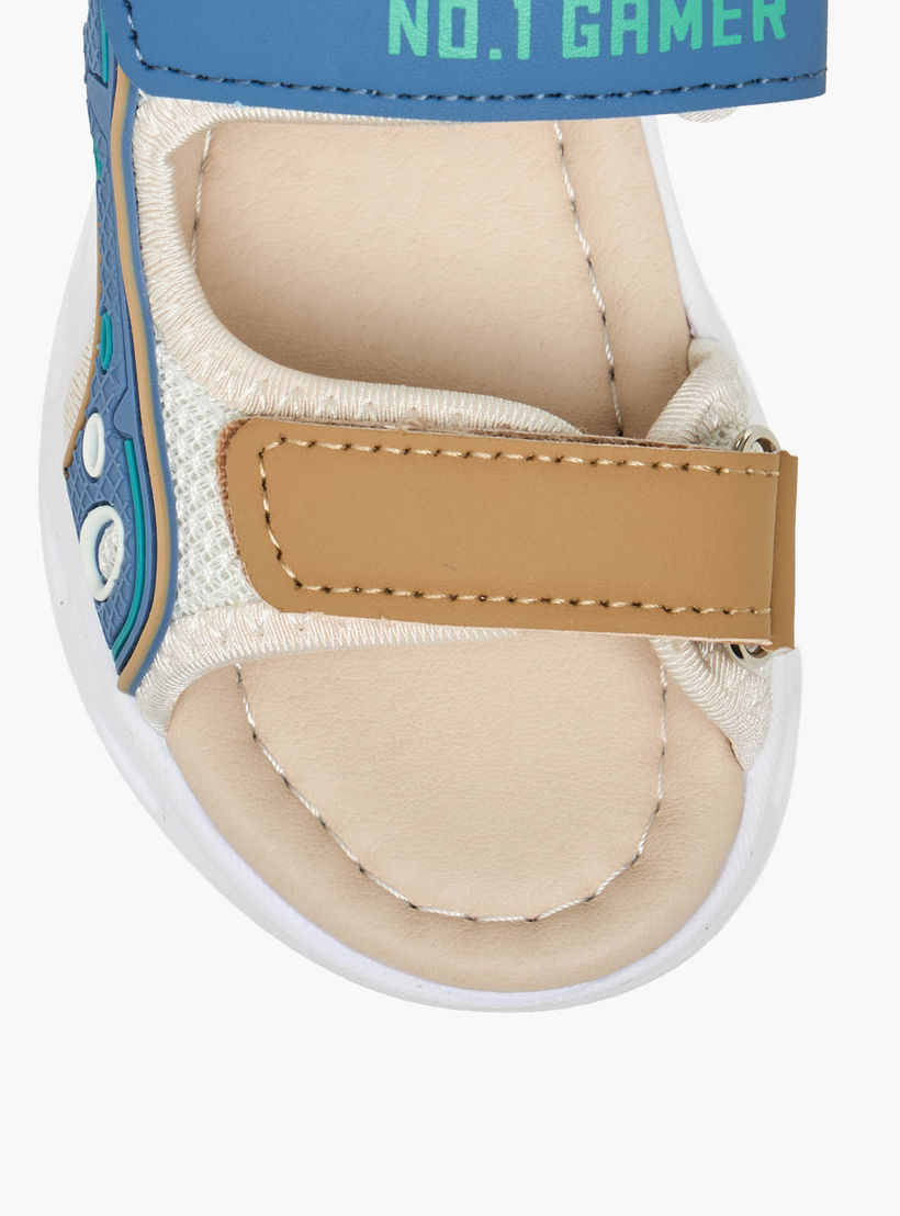 LBL by Shoexpress Boys Printed Hook & Loop Sandals-boys-shoes-sandals-image-4