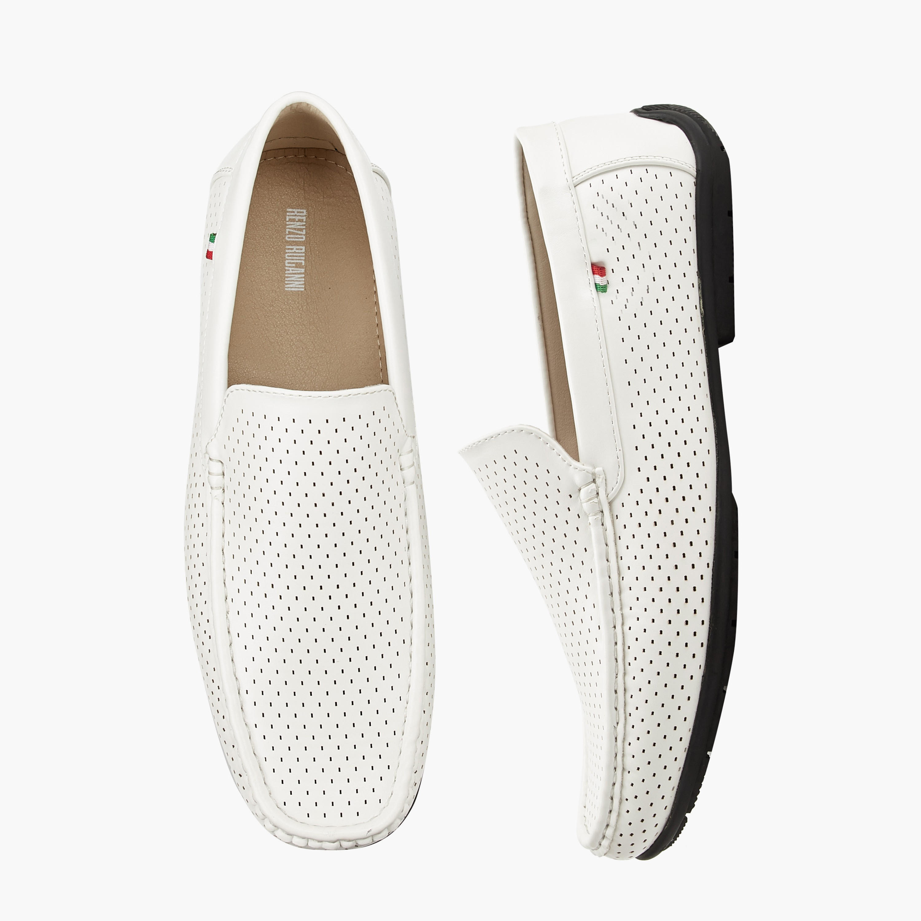 Renzo Ruganni Men Textured Loafers-men-shoes-loafersandmoccasins-image-1