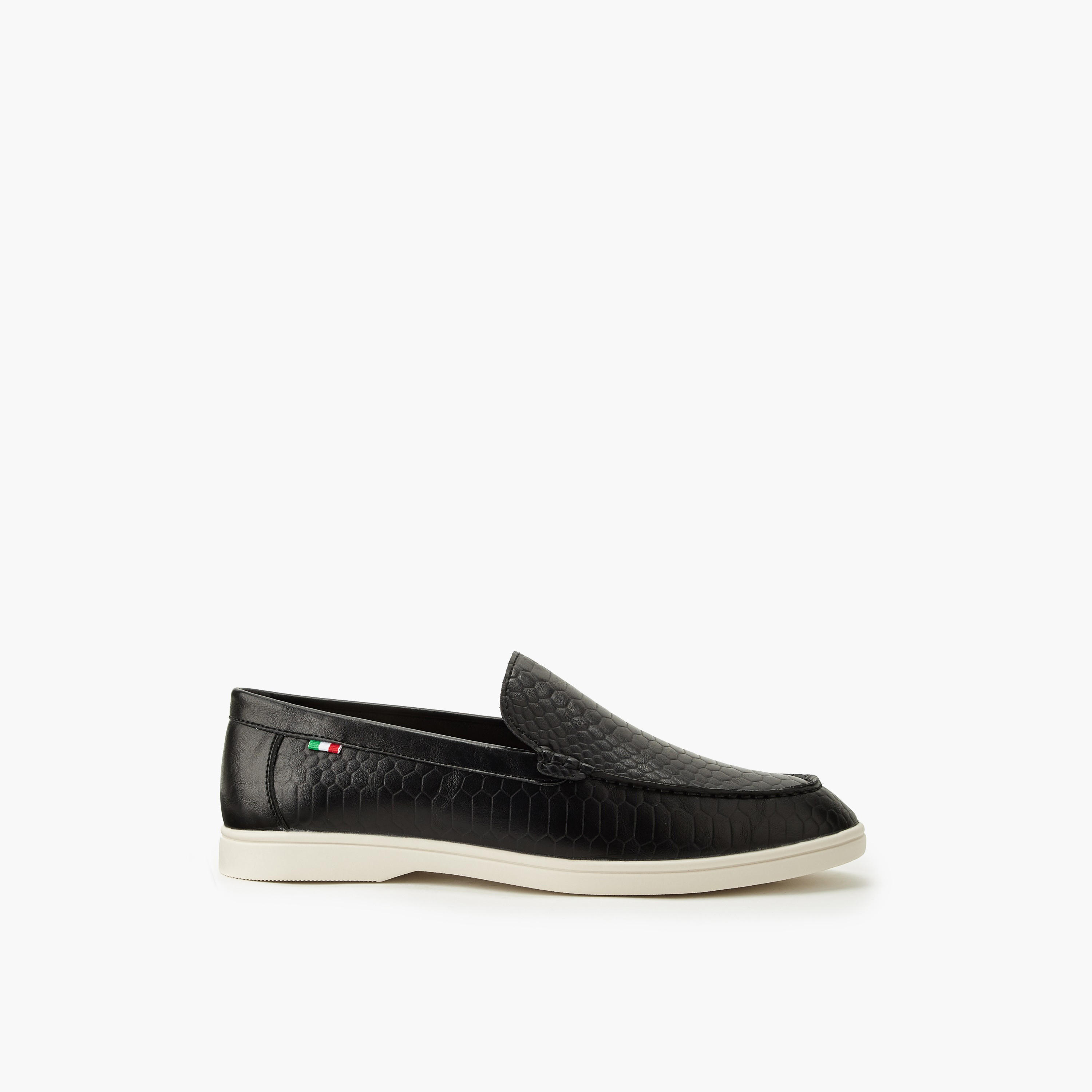 حذاء لوفر بارز الملمس سهل الارتداء للرجال من رينزو روجاني-men-shoes-loafersandmoccasins-image-3