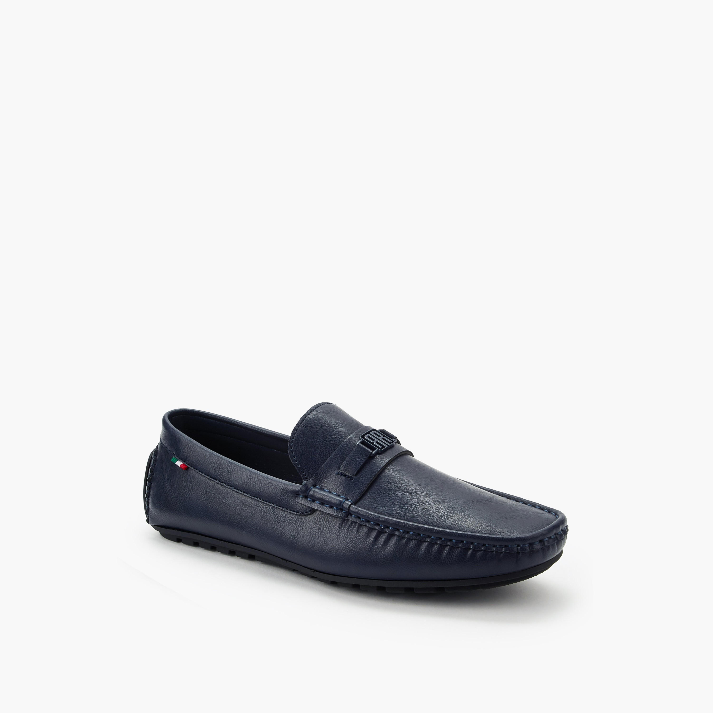 حذاء موكاسين سهل الارتداء بزينة شعار للرجال من رينزو روغاني-men-shoes-loafersandmoccasins-image-2