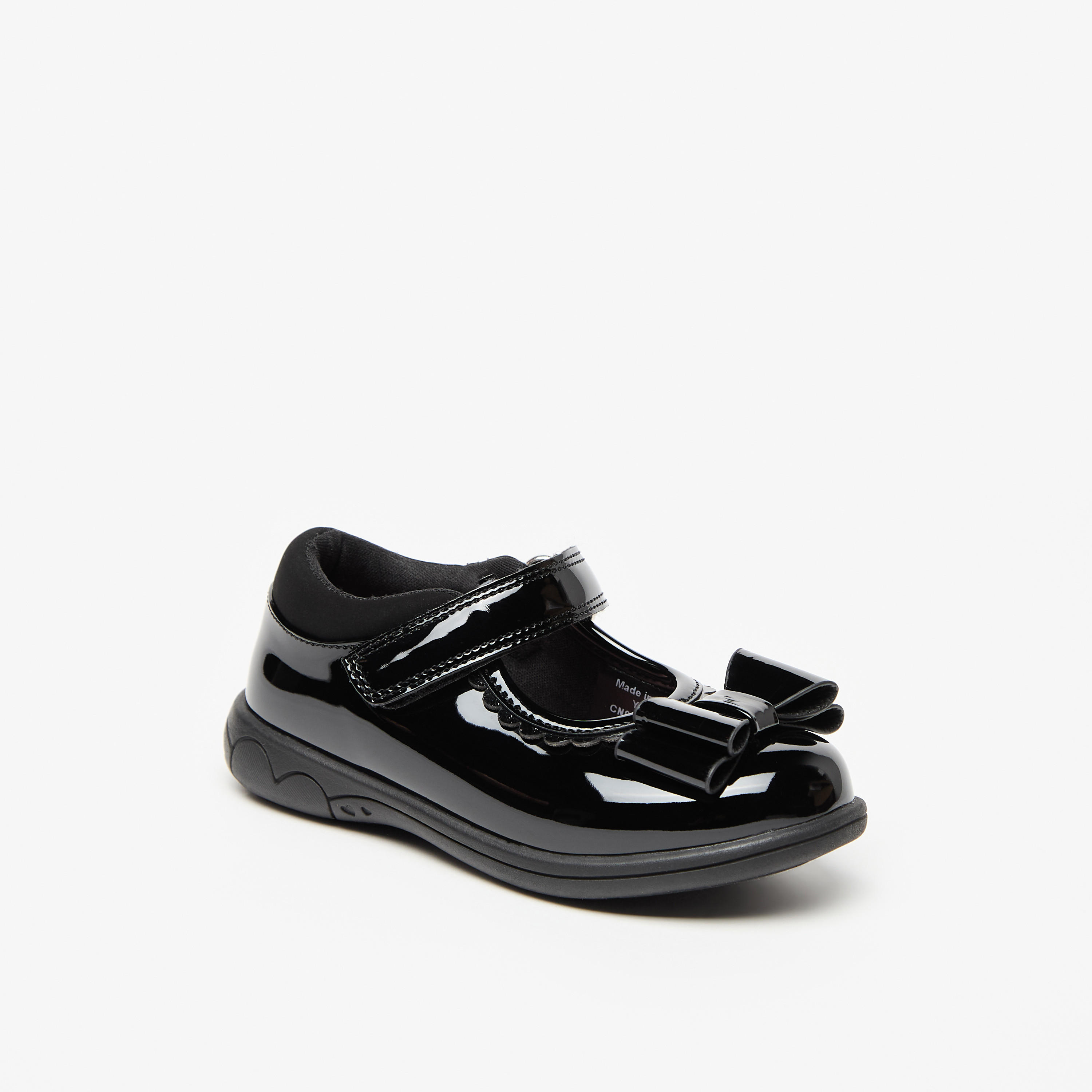 Juniors Bow Accent Mary Jane Shoes with Hook and Loop Closure-girls-shoes-maryjanes-image-1