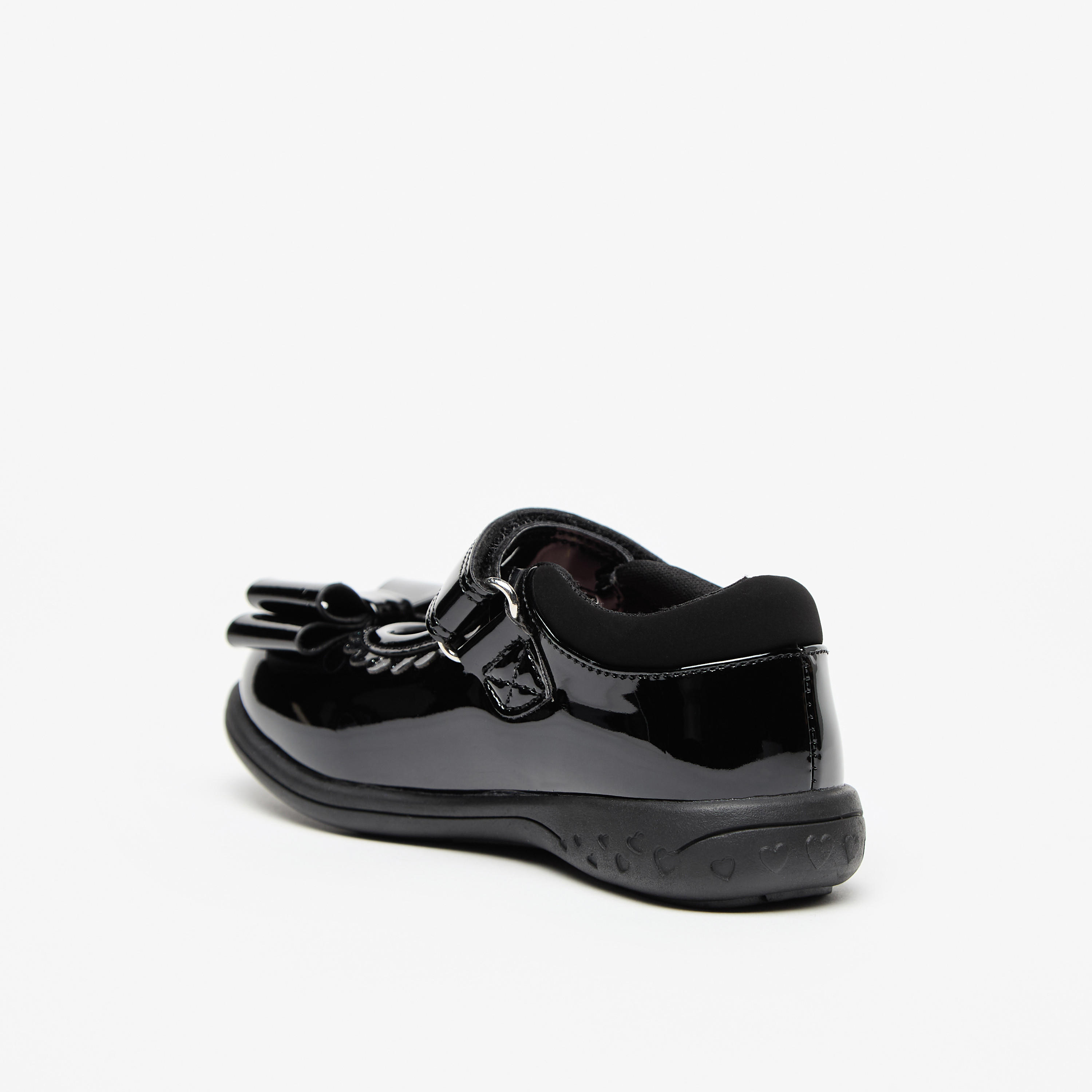 Juniors Bow Accent Mary Jane Shoes with Hook and Loop Closure-girls-shoes-maryjanes-image-2