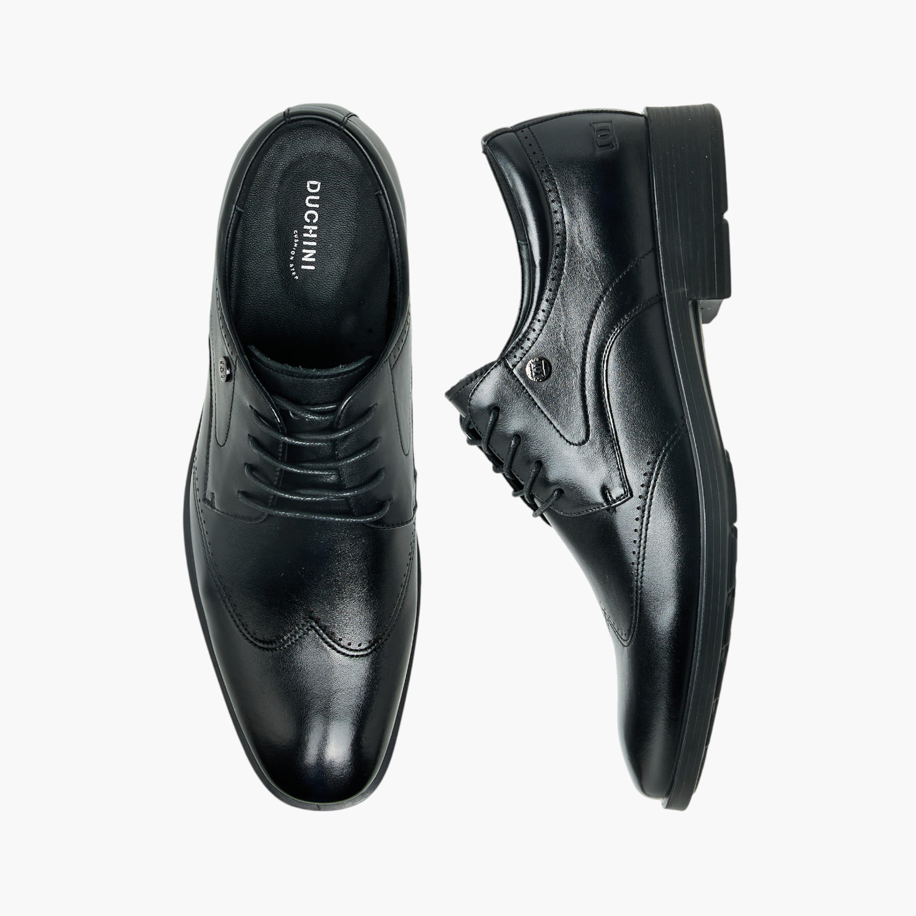 Duchini Men Genuine Leather Lace-Up Derby Shoes-men-shoes-formalshoes-image-1