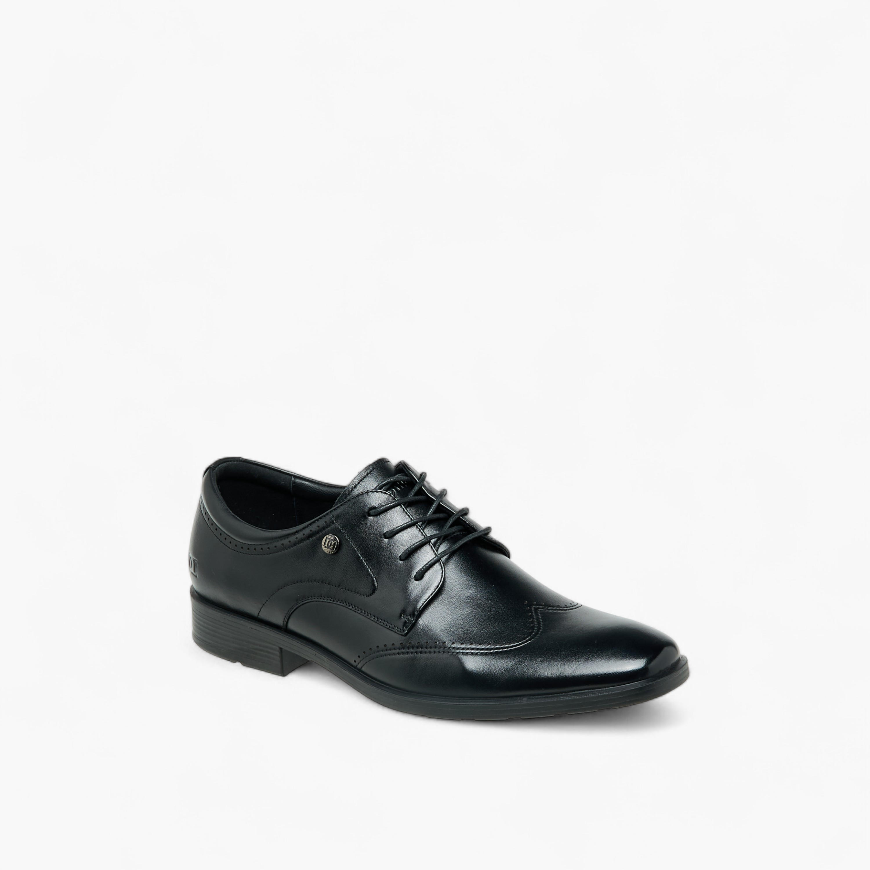 Duchini Men Genuine Leather Lace-Up Derby Shoes-men-shoes-formalshoes-image-2