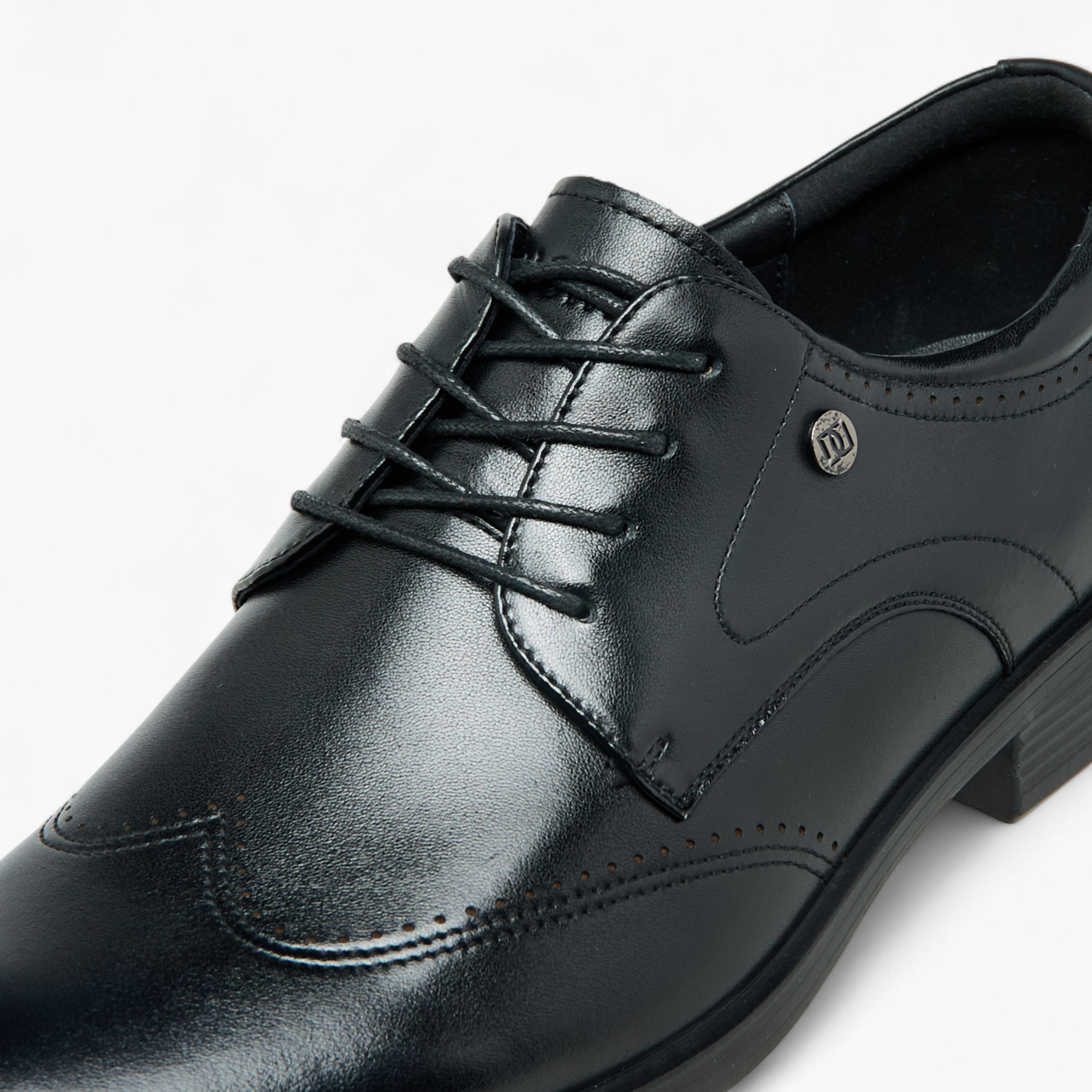 Duchini Men Genuine Leather Lace-Up Derby Shoes-men-shoes-formalshoes-image-4