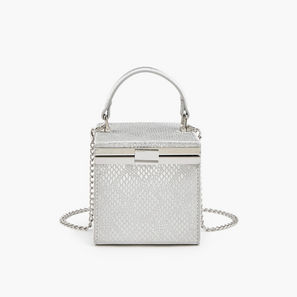 شنطة كروس بودي بارزة الملمس بحزام سلسلة قابل للفصل من فلورا بيلا-women-bagsandwallets-handbags-image-1