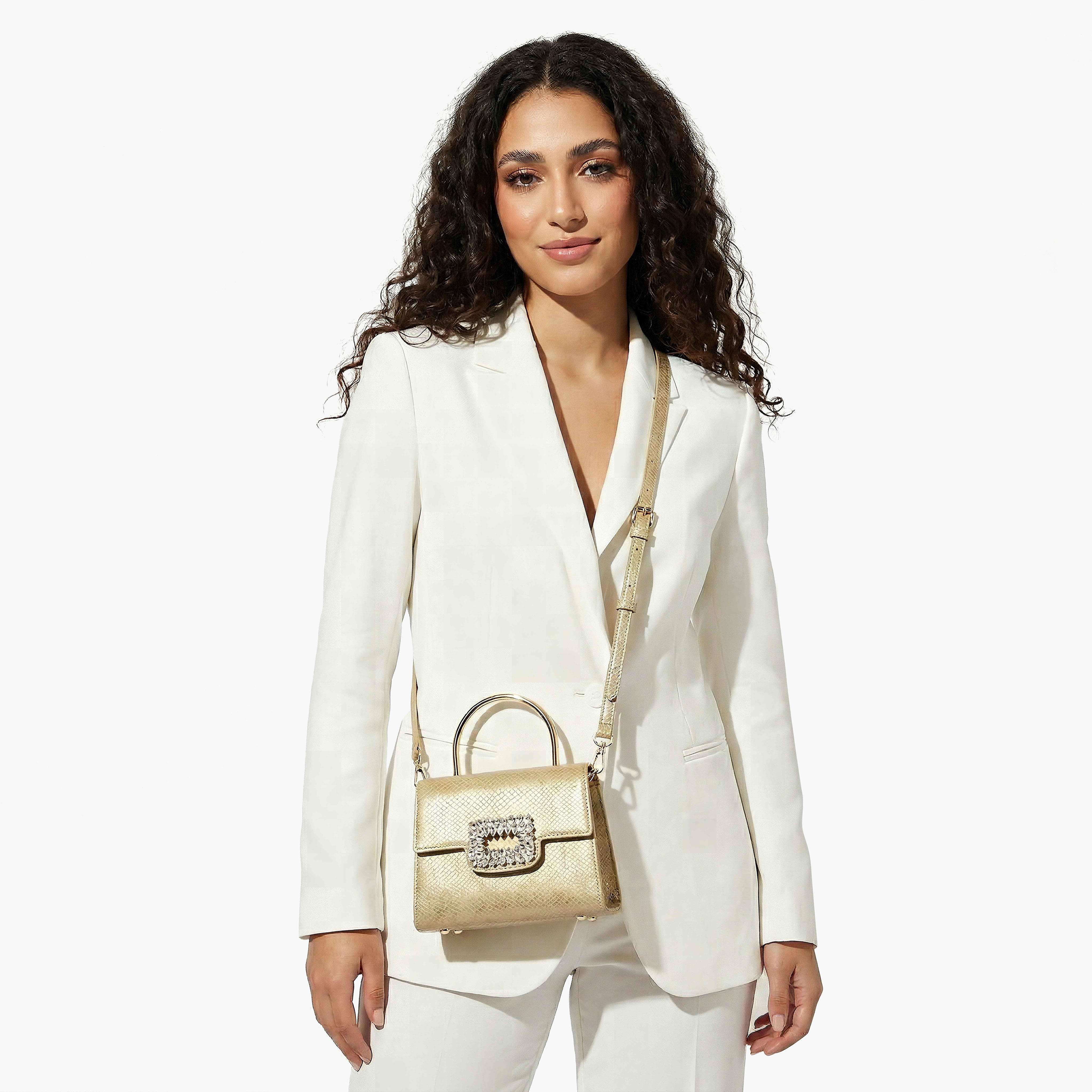 شنطة كروس بودي مزينة بإبزيم وحزام قابل للفصل من فلورا بيلا-women-bagsandwallets-handbags-image-2