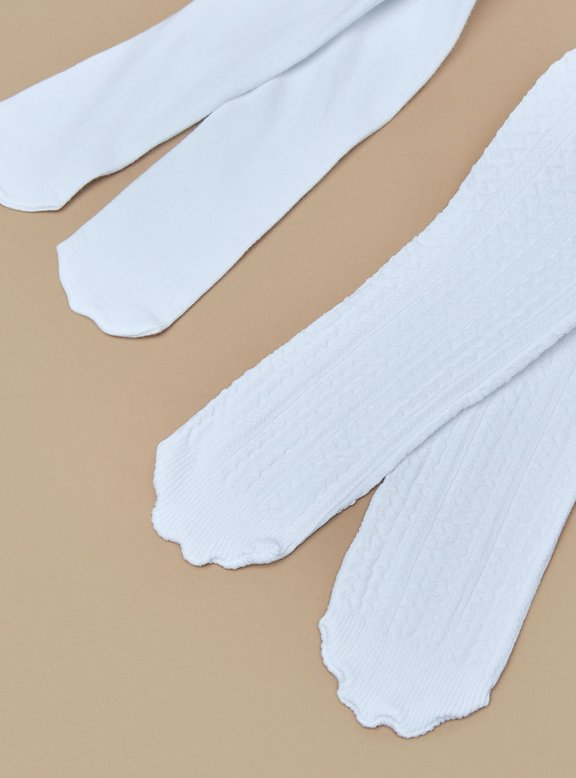 Barefeet Assorted Tights with Elasticated Waistband - Set of 2-girls-accessories-socks-image-2