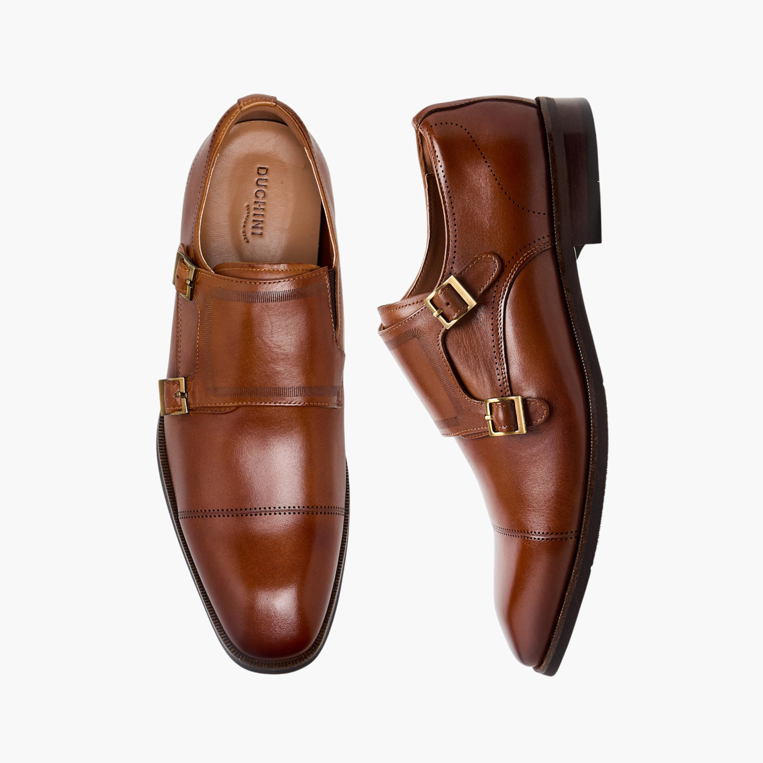 Duchini Men Genuine Leather Slip-On Monk Shoes-men-shoes-formalshoes-image-1