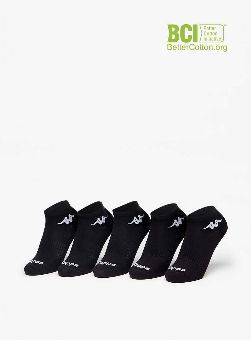 Kappa Logo Detail Ankle Length Sports Socks - Set of 5-women-socksandstockings-image-1