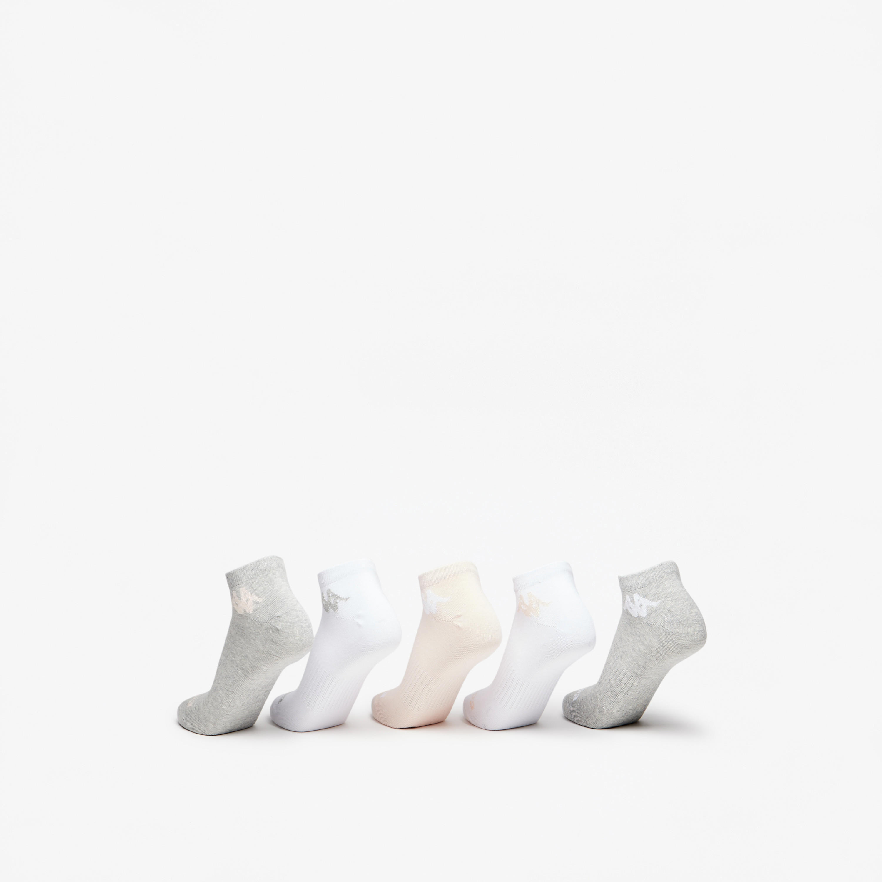 Kappa Logo Detail Ankle Length Sports Socks - Set of 5-women-socksandstockings-image-3