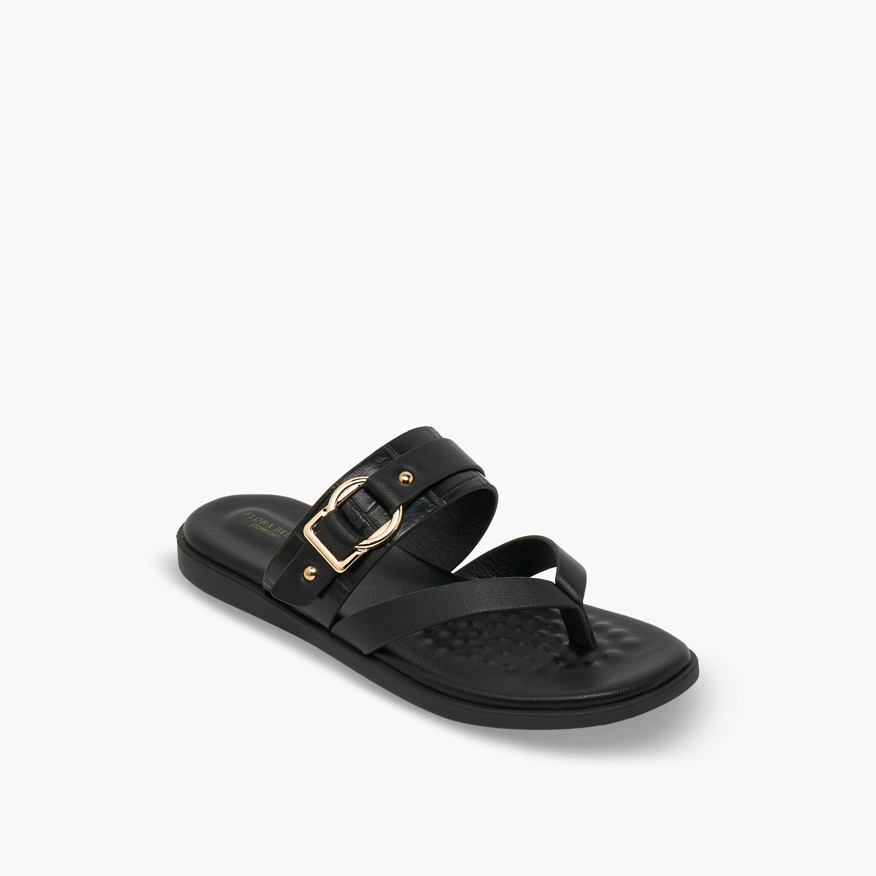 Flora Bella Women Buckle Accent Sandals-women-shoes-flats-sandals-image-2