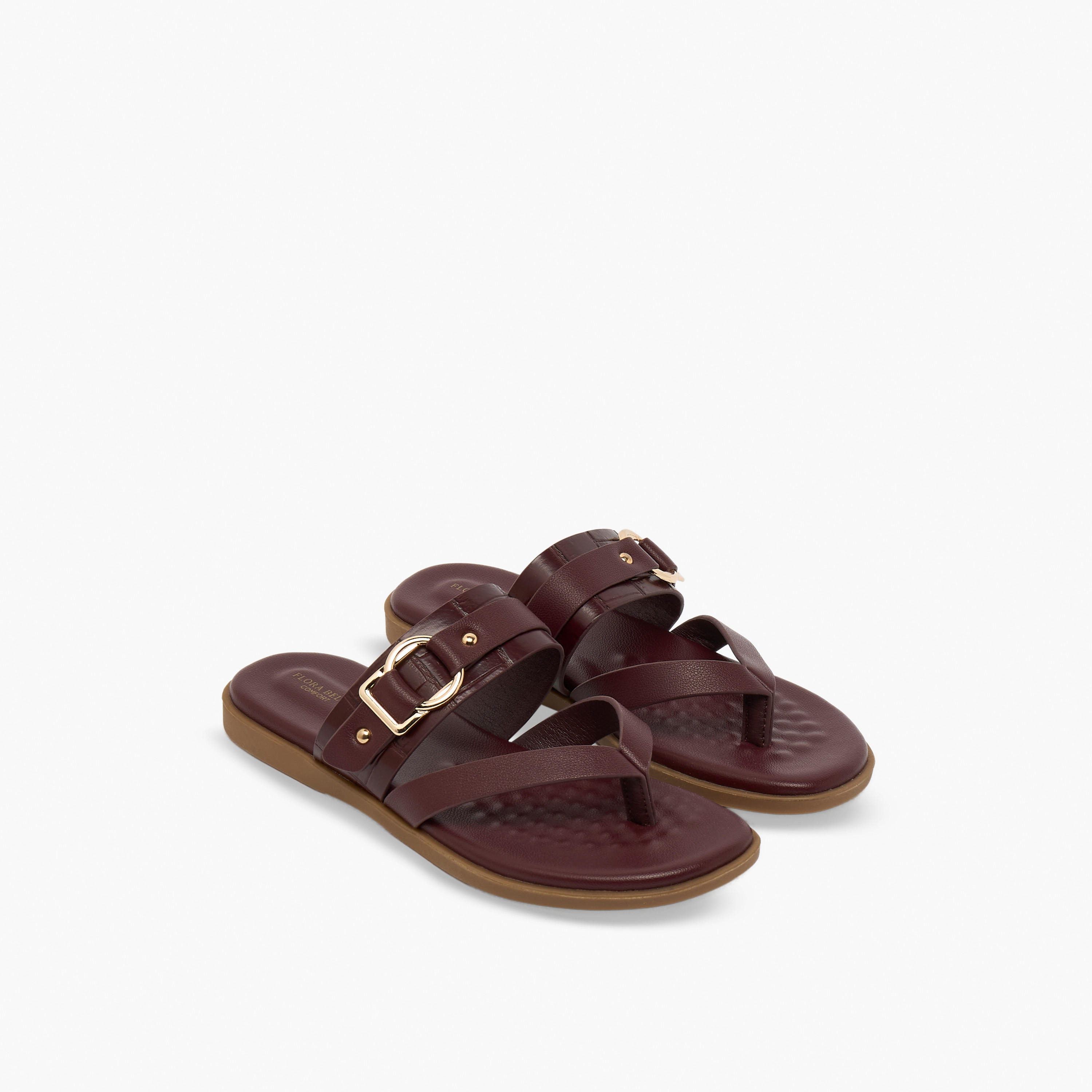 Flora Bella Women Buckle Accent Sandals-women-shoes-flats-sandals-image-1