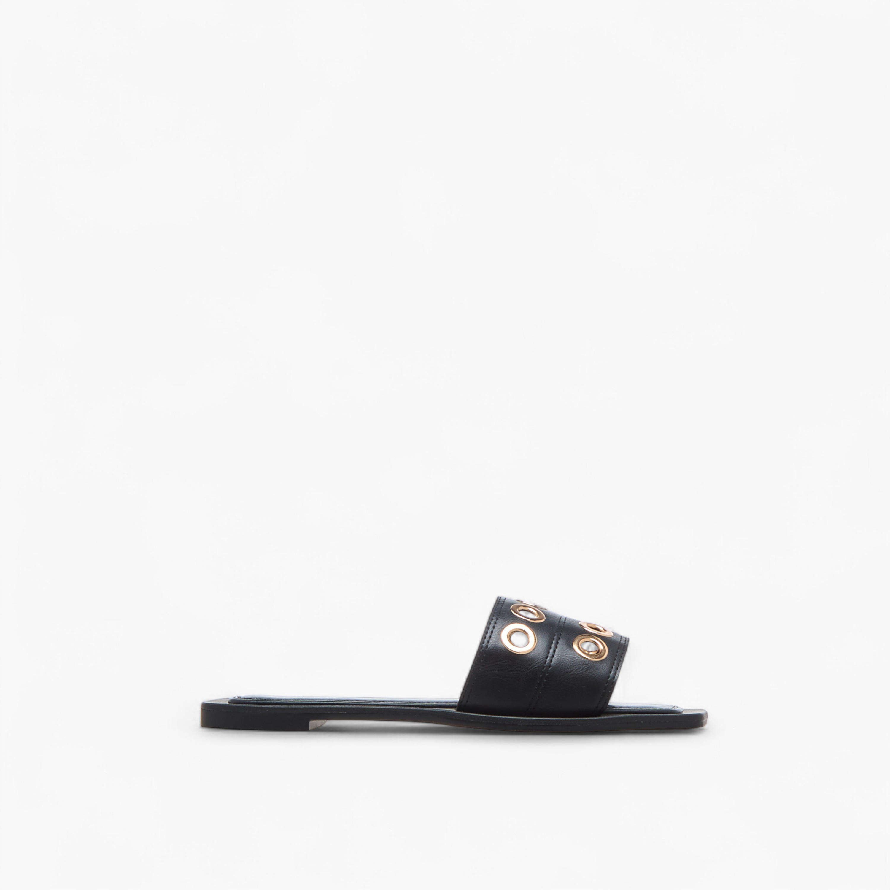 صندل سهل الارتداء بتفاصيل حلقات للنساء من سيليست - ZR606-women-shoes-flats-sandals-image-3