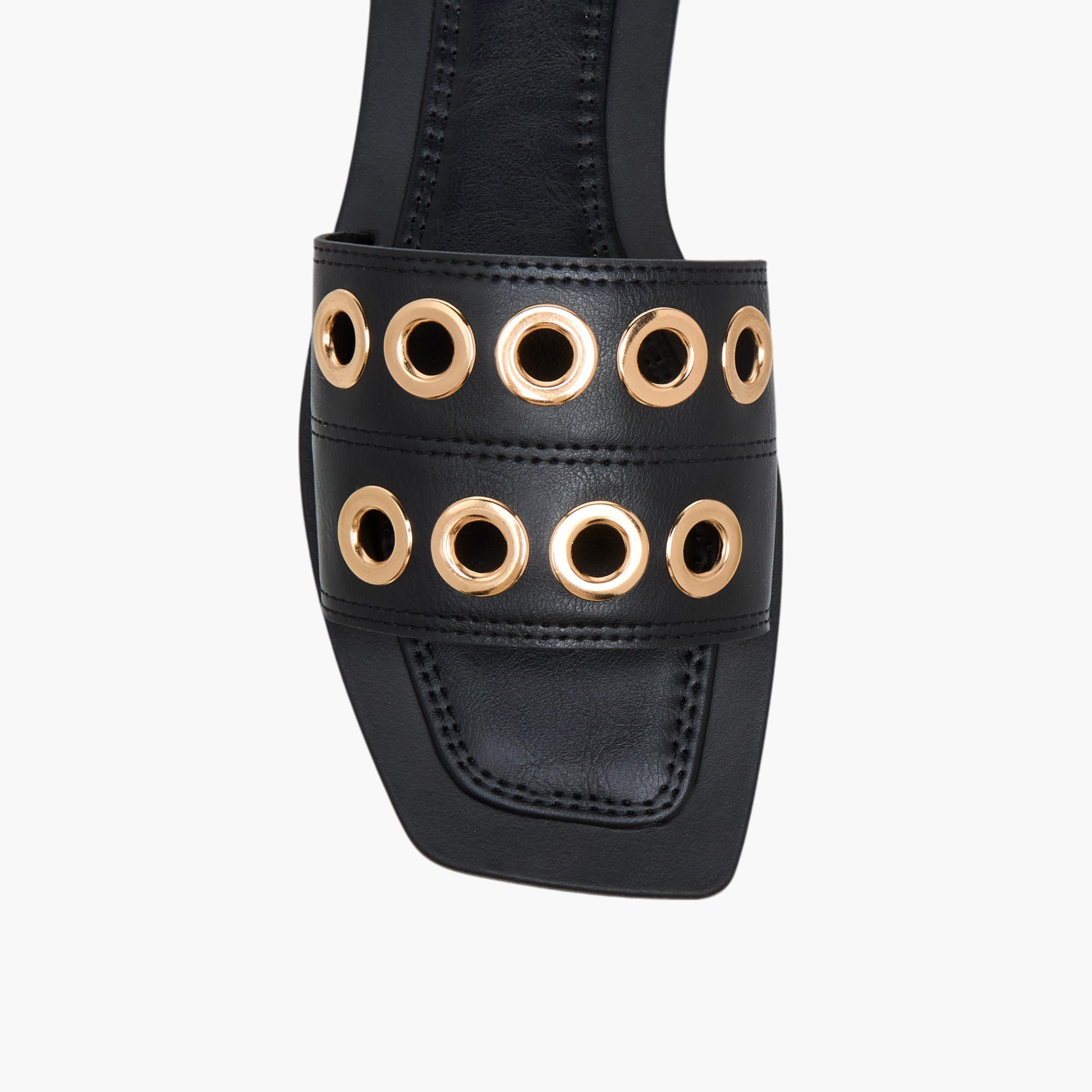 صندل سهل الارتداء بتفاصيل حلقات للنساء من سيليست - ZR606-women-shoes-flats-sandals-image-4