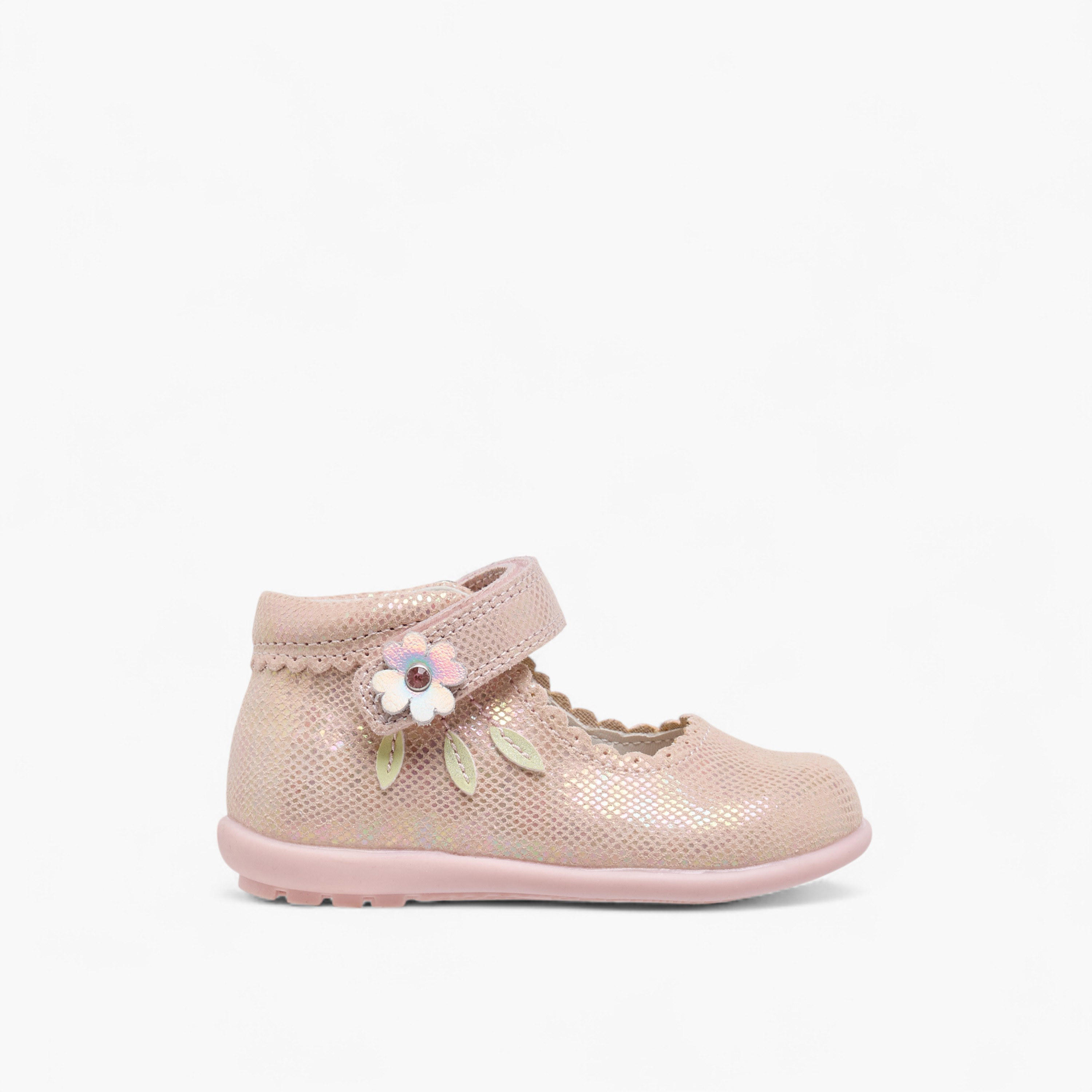 Barefeet Textured Mary Jane Shoes with Hook and Loop Closure-girls-shoes-maryjanes-image-3